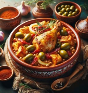 Chicken and olive delight moroccan tagine recipe