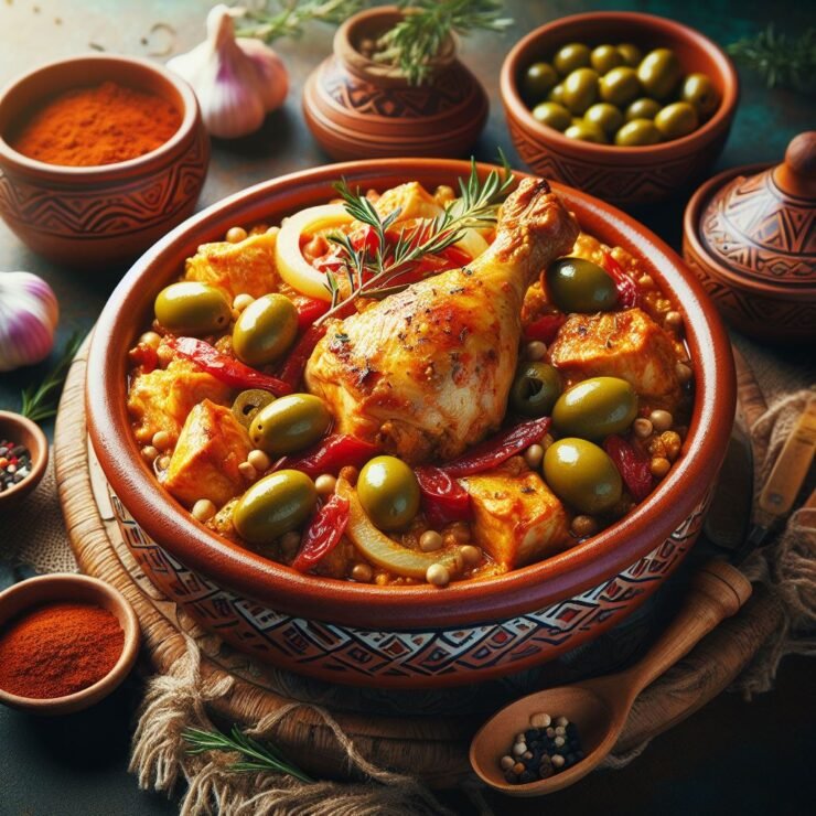 Chicken and olive delight moroccan tagine recipe