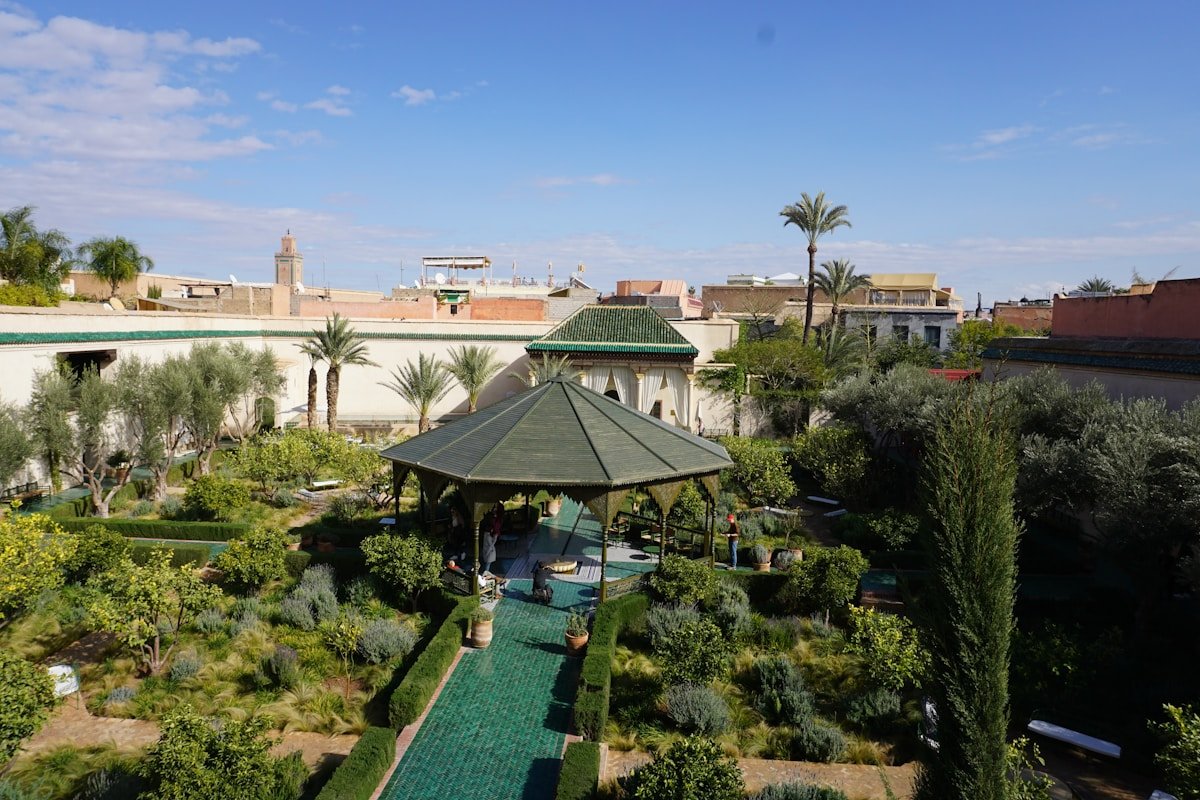 The Ultimate Moroccan Road Trip: From the Blue Streets of Chefchaouen to the Sahara Dunes 2025 green and white patio umbrella near green trees and brown building during daytime