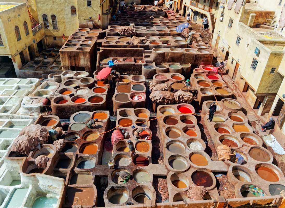 The Story Behind Morocco’s Imperial Cities: Tracing History Through Fez, Marrakech, Meknes, and Rabat 2025 aerial view of washing area